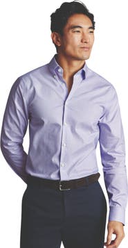 Charles Tyrwhitt Non-Iron Pinpoint Oxford Check Shirt