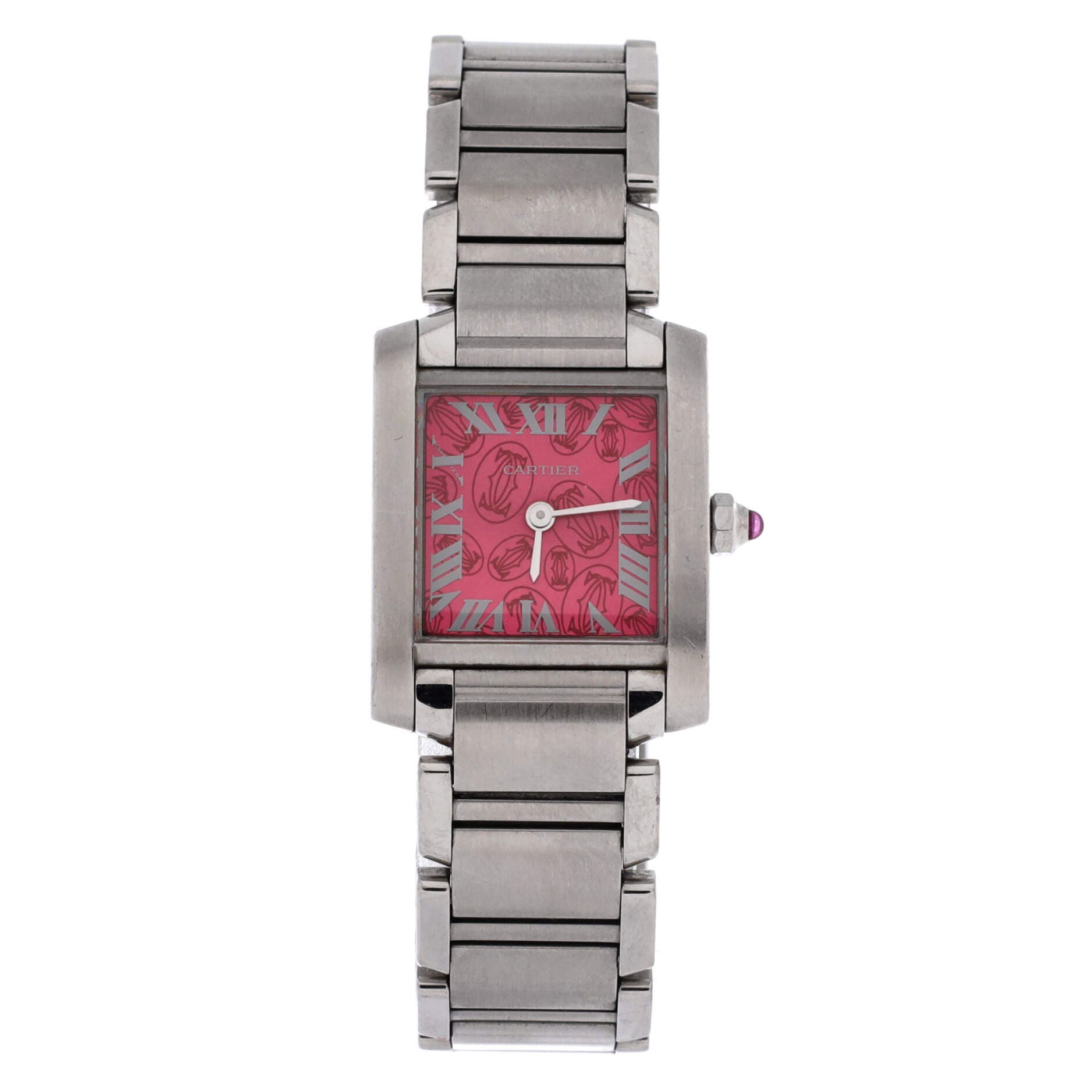 Limited Edition Tank Francaise Quartz Watch Stainless Steel 20, Main, color, Metallic Silver
