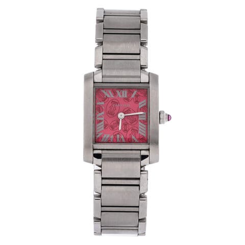 Limited Edition Tank Francaise Quartz Watch Stainless Steel 20