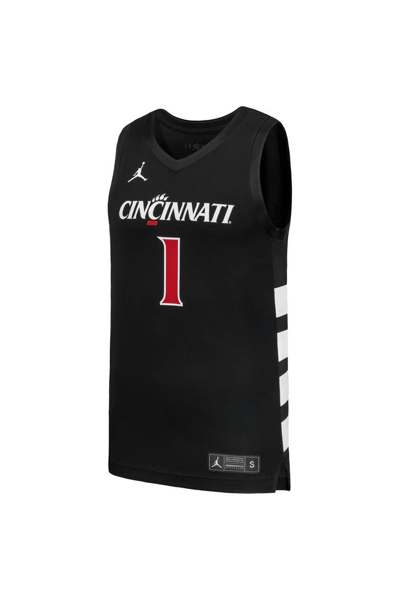 Men's Nike #1 Black Cincinnati Bearcats Replica Basketball Jersey, Alternate, color, Black