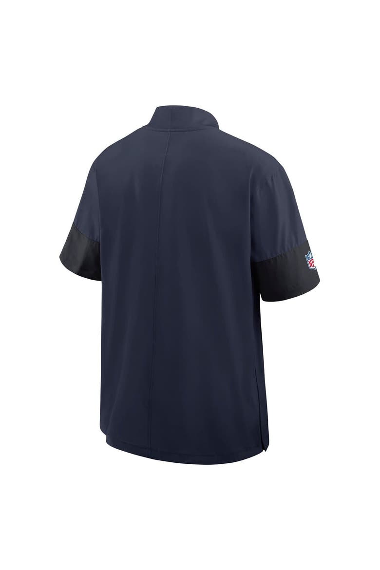 Men's Nike Navy Dallas Cowboys Sideline Short Sleeve Quarter-Zip Performance Coach Jacket, Alternate, color, Navy