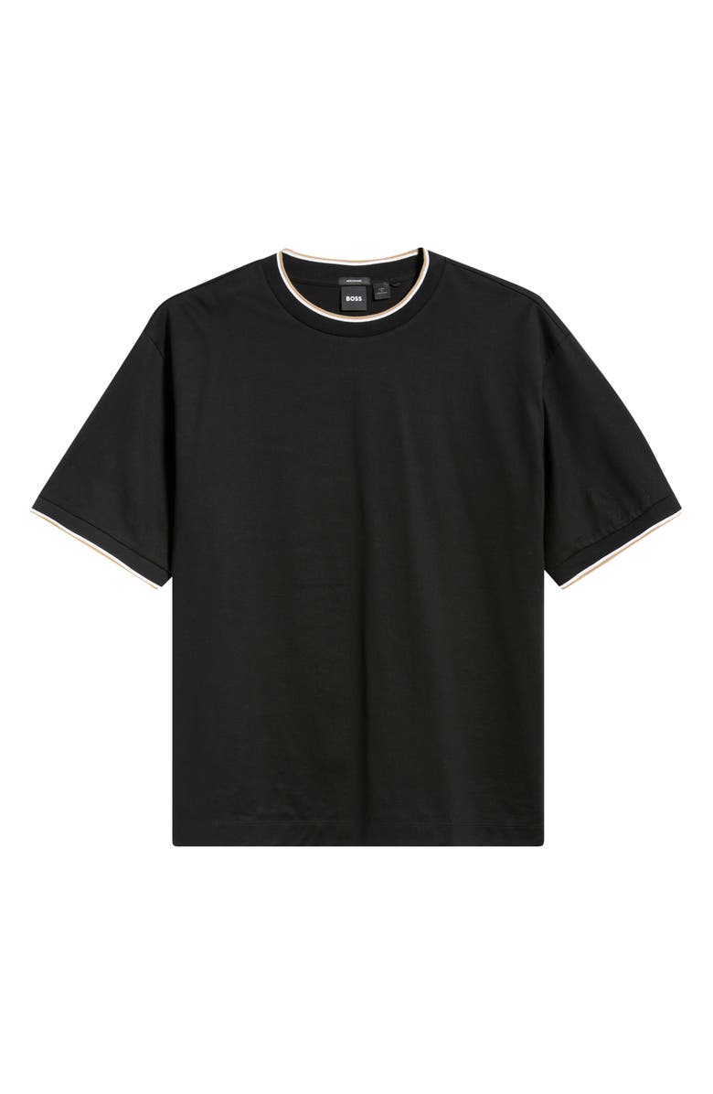 BOSS Tames Tipped Crewneck T-Shirt, Alternate, color, Black