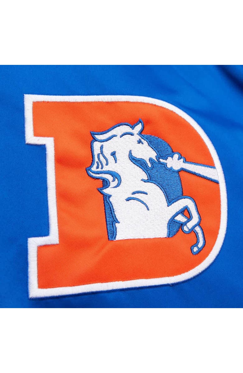 Mitchell & Ness Men's Mitchell & Ness Royal Denver Broncos Double Down Satin Full-Snap Jacket, Alternate, color, 