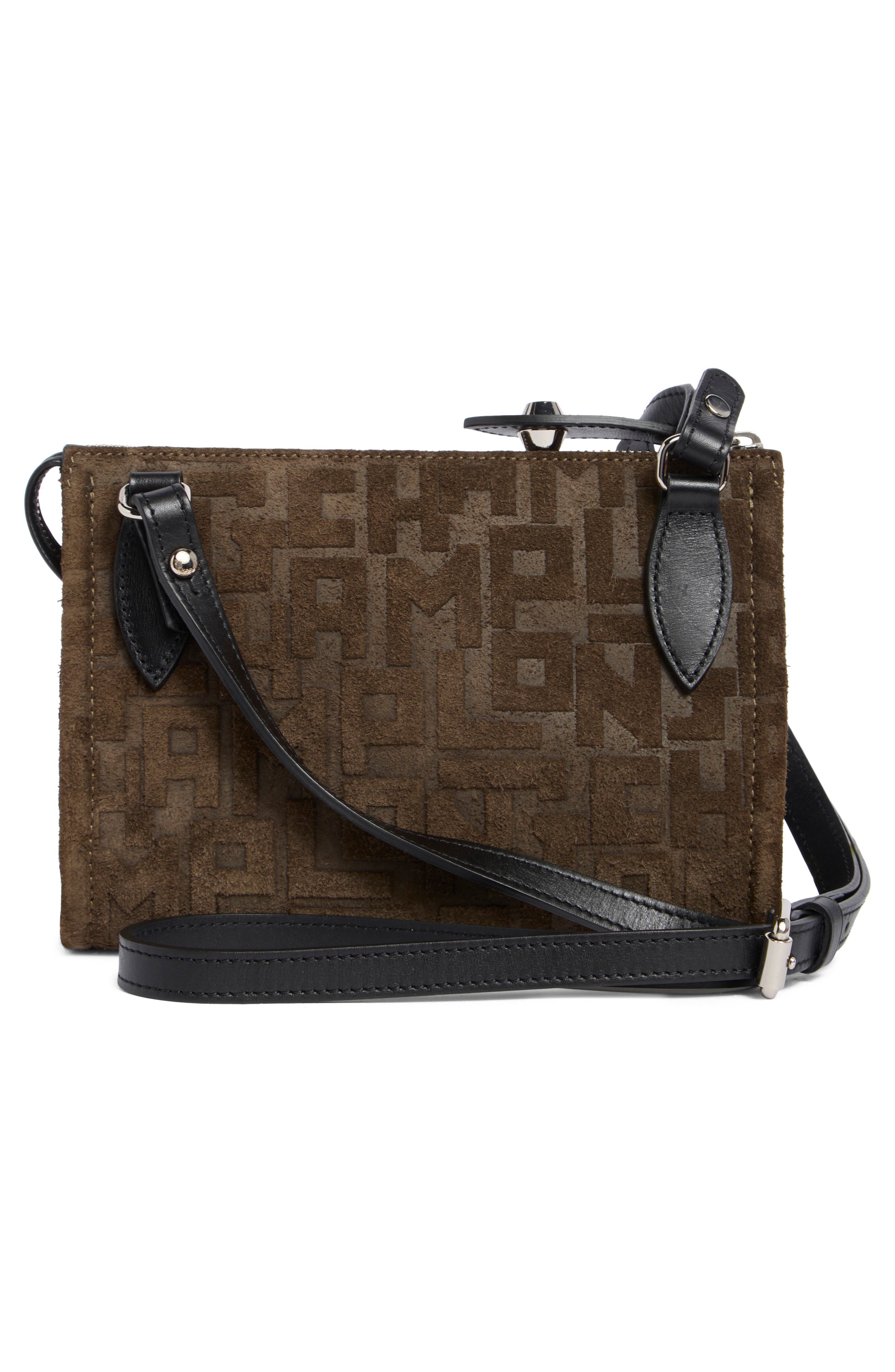 Longchamp La Voyageuse Leather Crossbody Bag, Alternate, color, Khaki