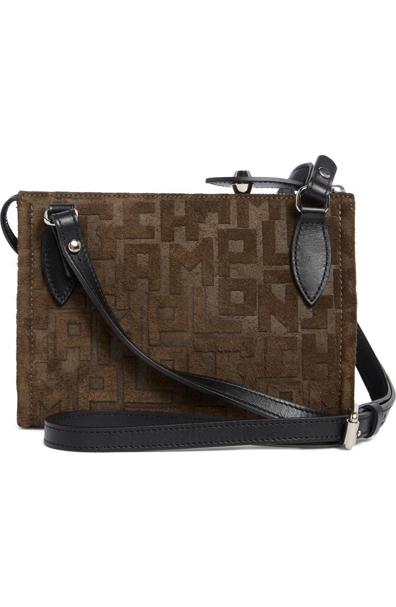 Longchamp La Voyageuse Leather Crossbody Bag, Alternate, color, Khaki