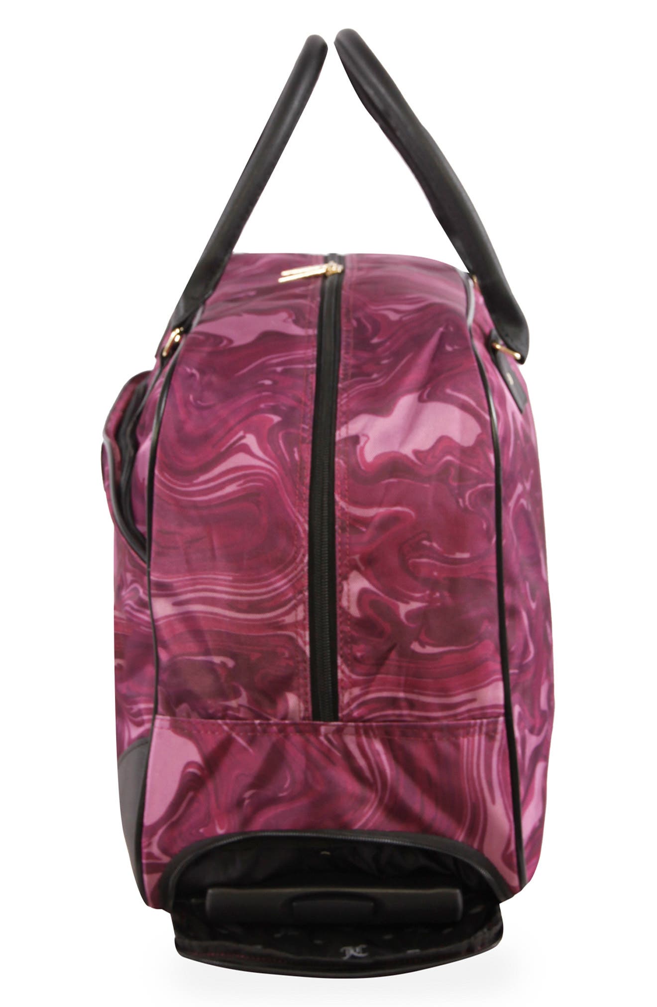 Libra Rolling Duffle Bag, Alternate, color, BURGUNDY MARBLE