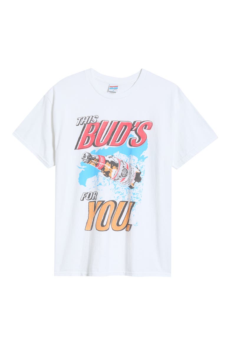 This Bud's For You Cotton Graphic T-Shirt, Alternate, color, WHITE