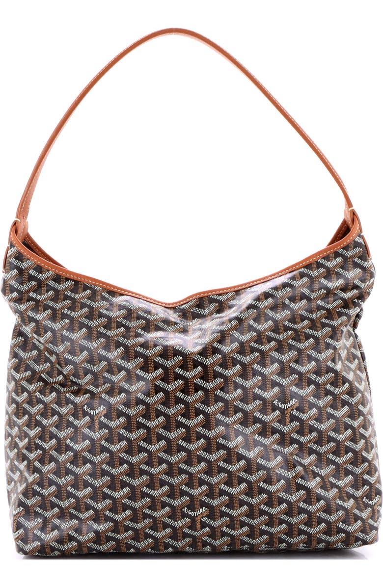 Pre-Owned Goyard Boheme Hobo Coated Canvas, Main, color, Brown