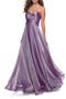Strapless Chiffon Dress with Criss Cross Bodice Detail