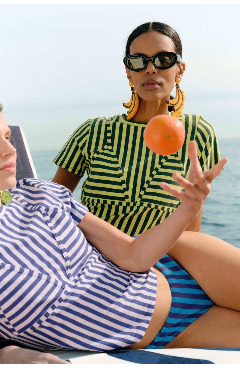 SIMONMILLER Kini Striped Tee, Alternate, color, Blue Stripe