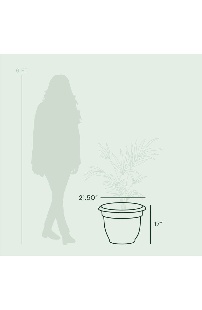 Bloem 20 Inch Ariana Pot Planter, Chocolate, Alternate, color, Brown