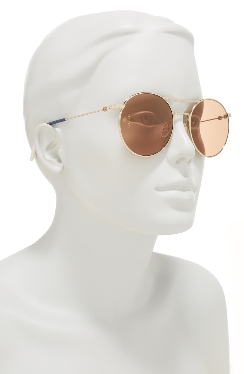 Gucci 56mm Round Sunglasses, Alternate, color,