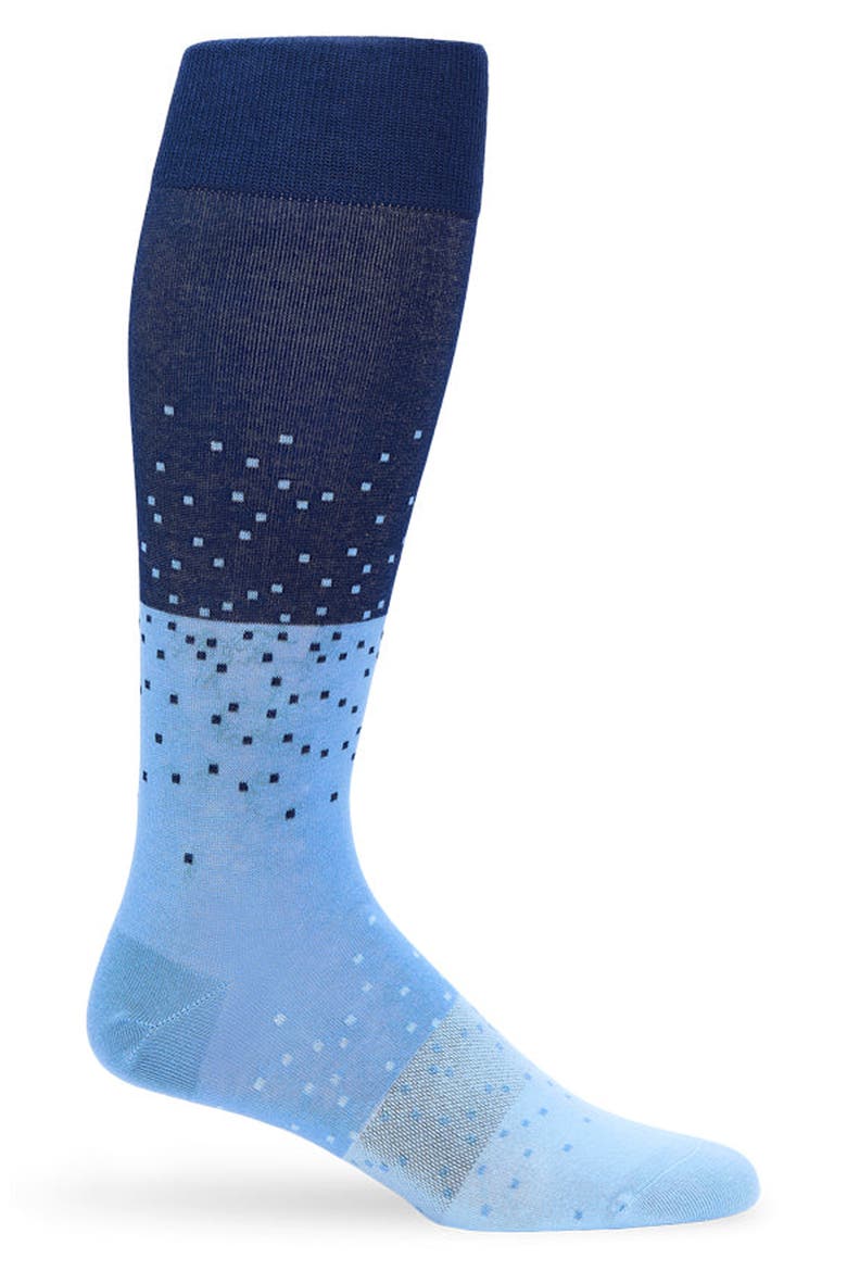 Ombre Dots Dress Socks, Main, color, NAVY / POWDER
