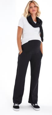 Accouchée Simply Cool Foldover Waistband Stretch Cotton Jogger Pants