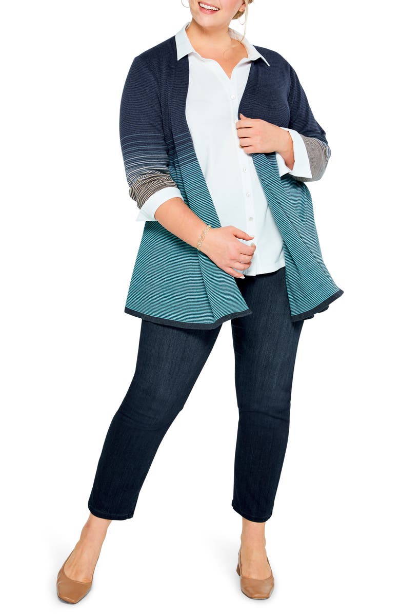 NIC+ZOE Ombré Sky Twirl Cardigan, Alternate, color,