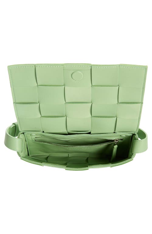 Bottega Veneta Intrecciato Leather Crossbody Bag In Green