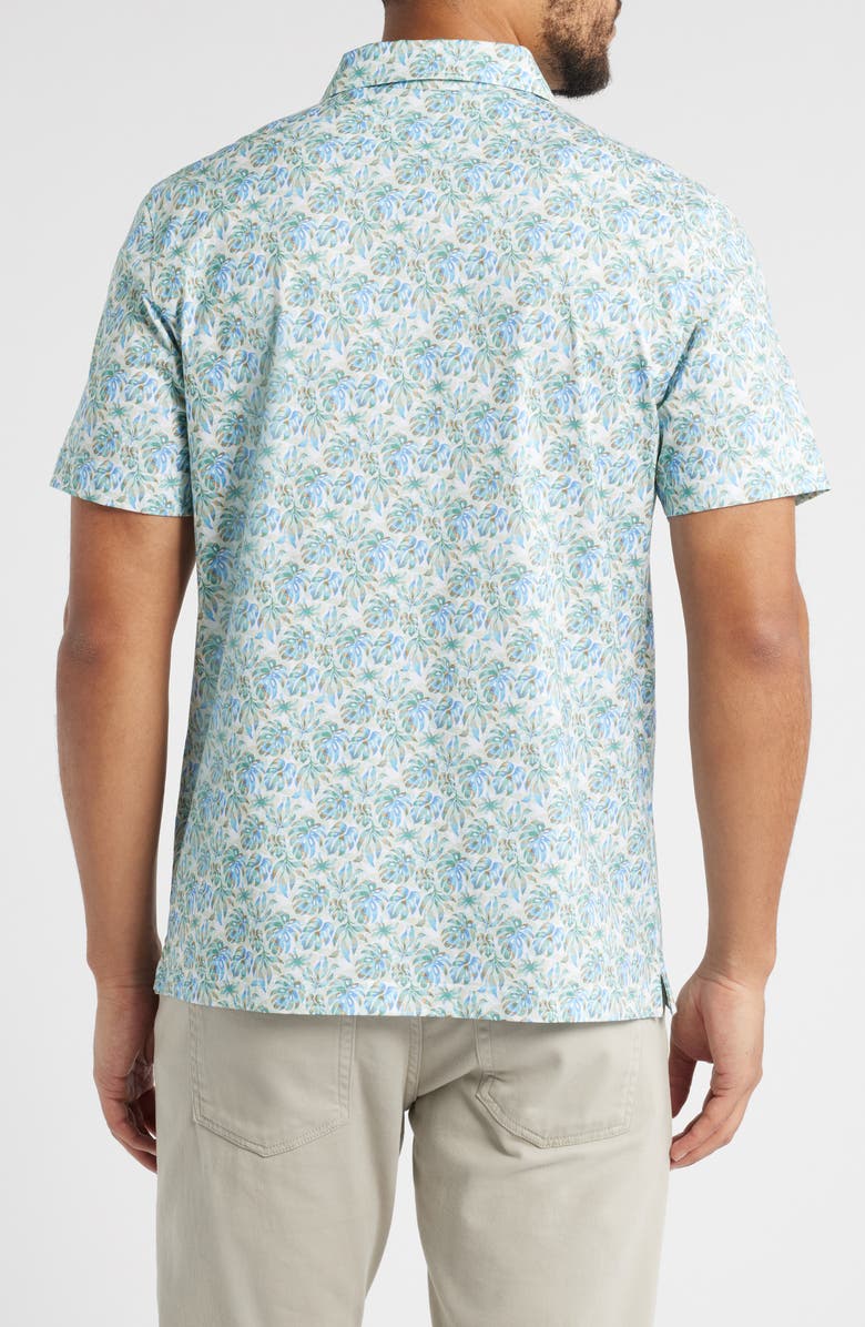 Bugatchi Victor OoohCotton<sup>®</sup> Palm Leaf Print Polo, Alternate, color, Menthol