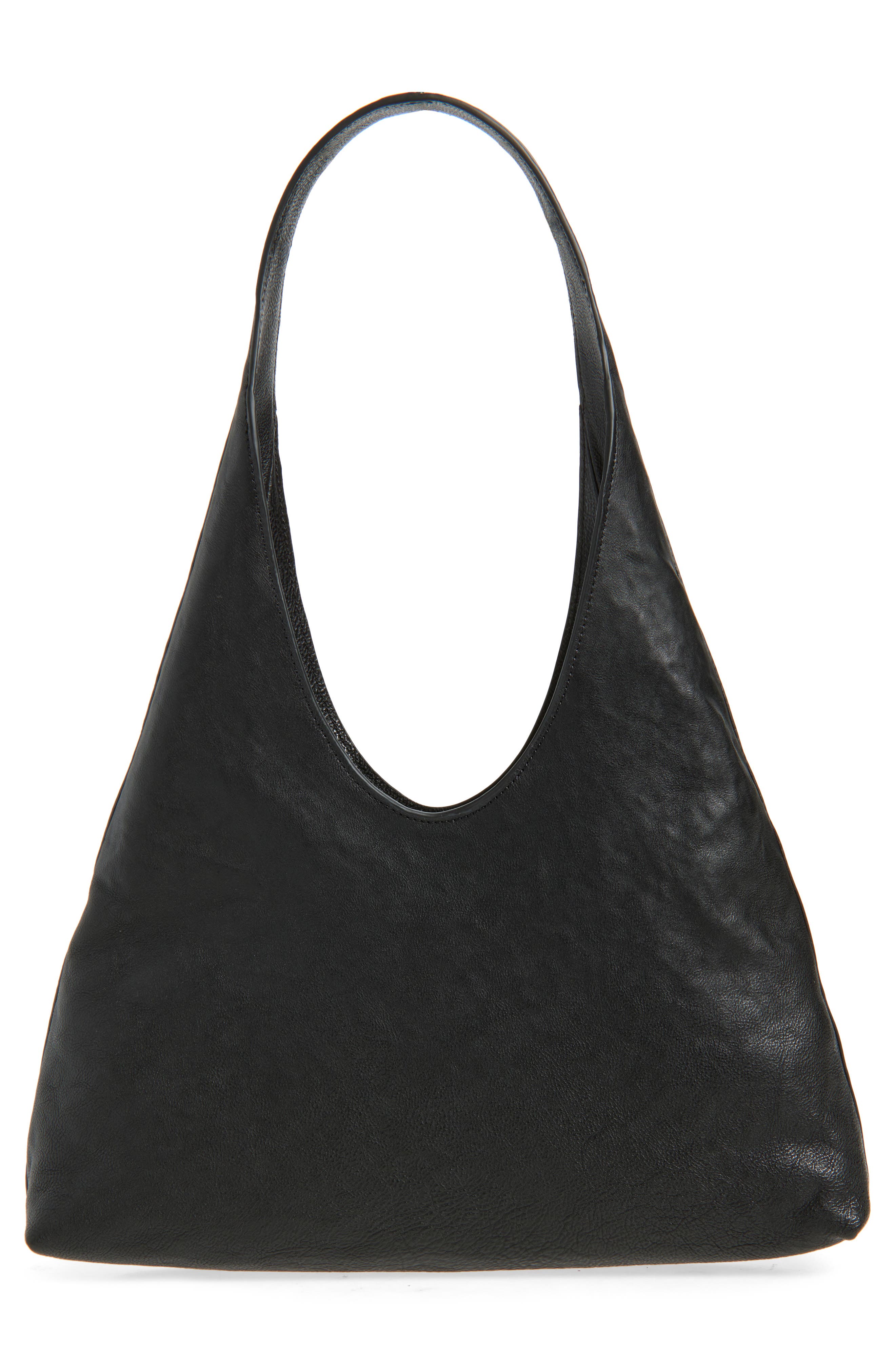 Alexander Wang Small Pike Leather Hobo Bag, Alternate, color, Black