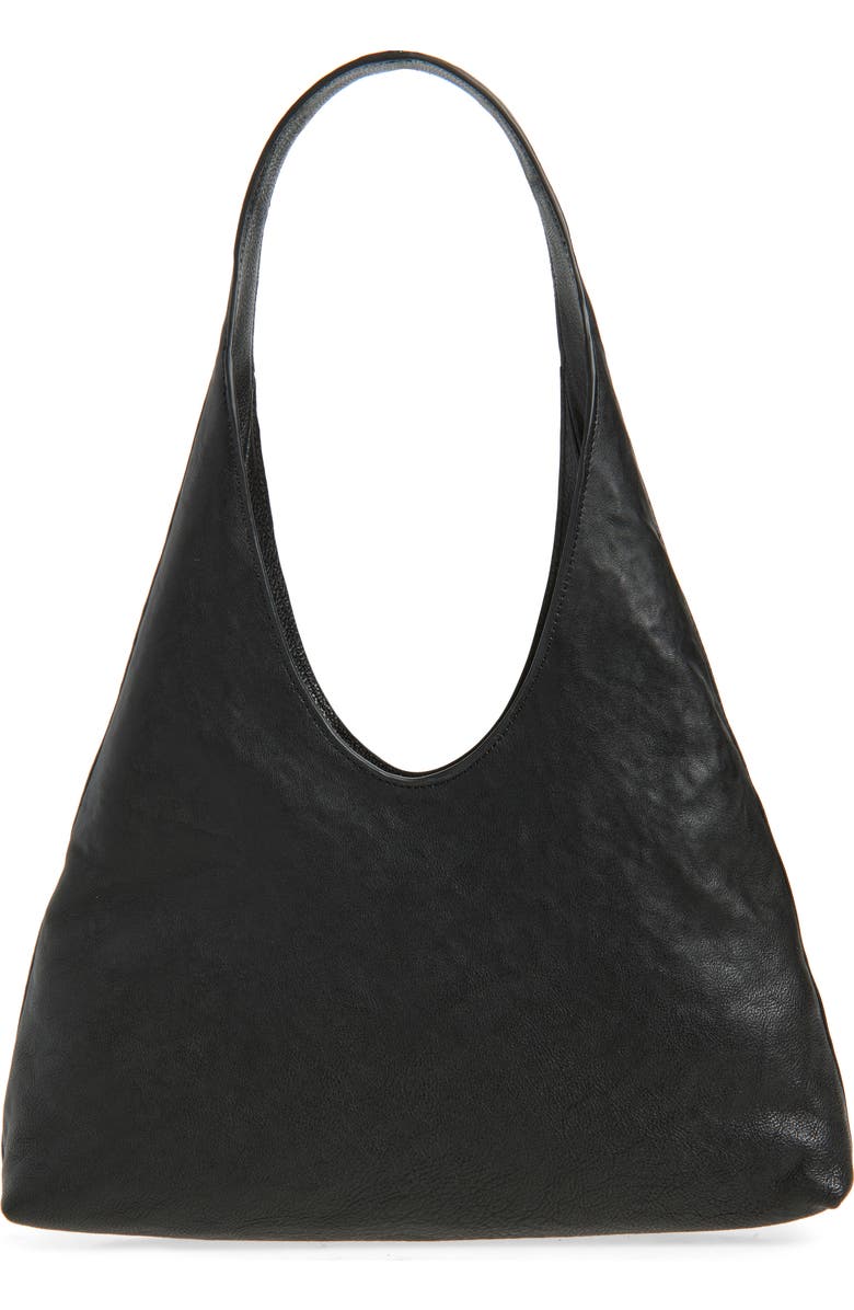 Alexander Wang Small Pike Leather Hobo Bag, Alternate, color, Black