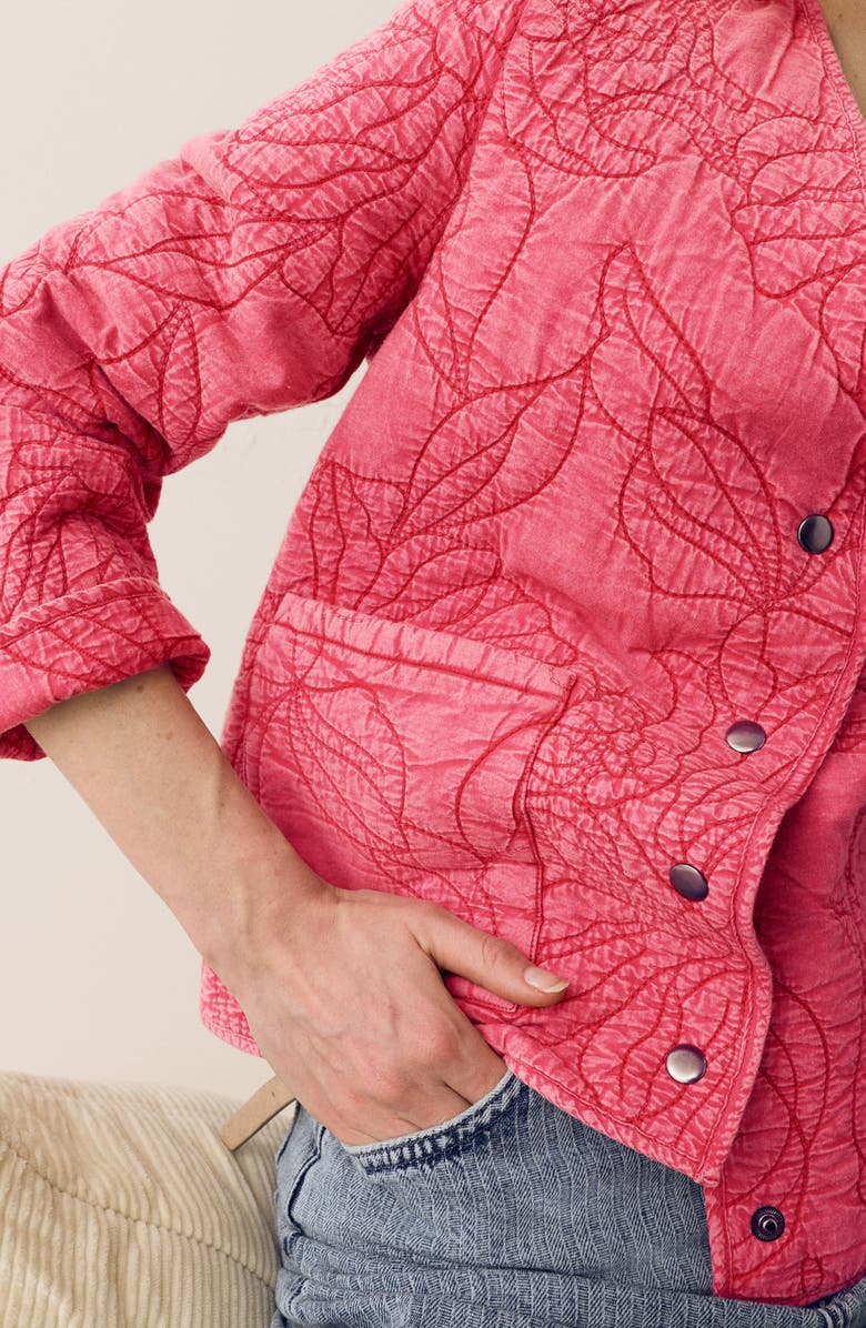 PER UNA BY M&S Garment Dye Quilted Cotton Jacket, Alternate, color, Pink