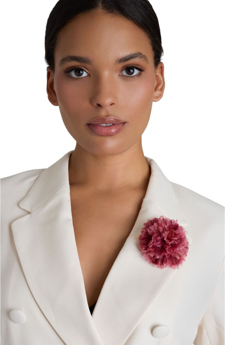 Helena Simon The Dark Pink Carnation Floral Brooch, Alternate, color, Dark Pink