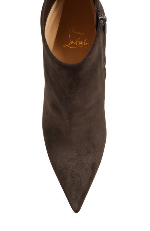 Christian Louboutin Vibella Pointed Toe Bootie In Brown