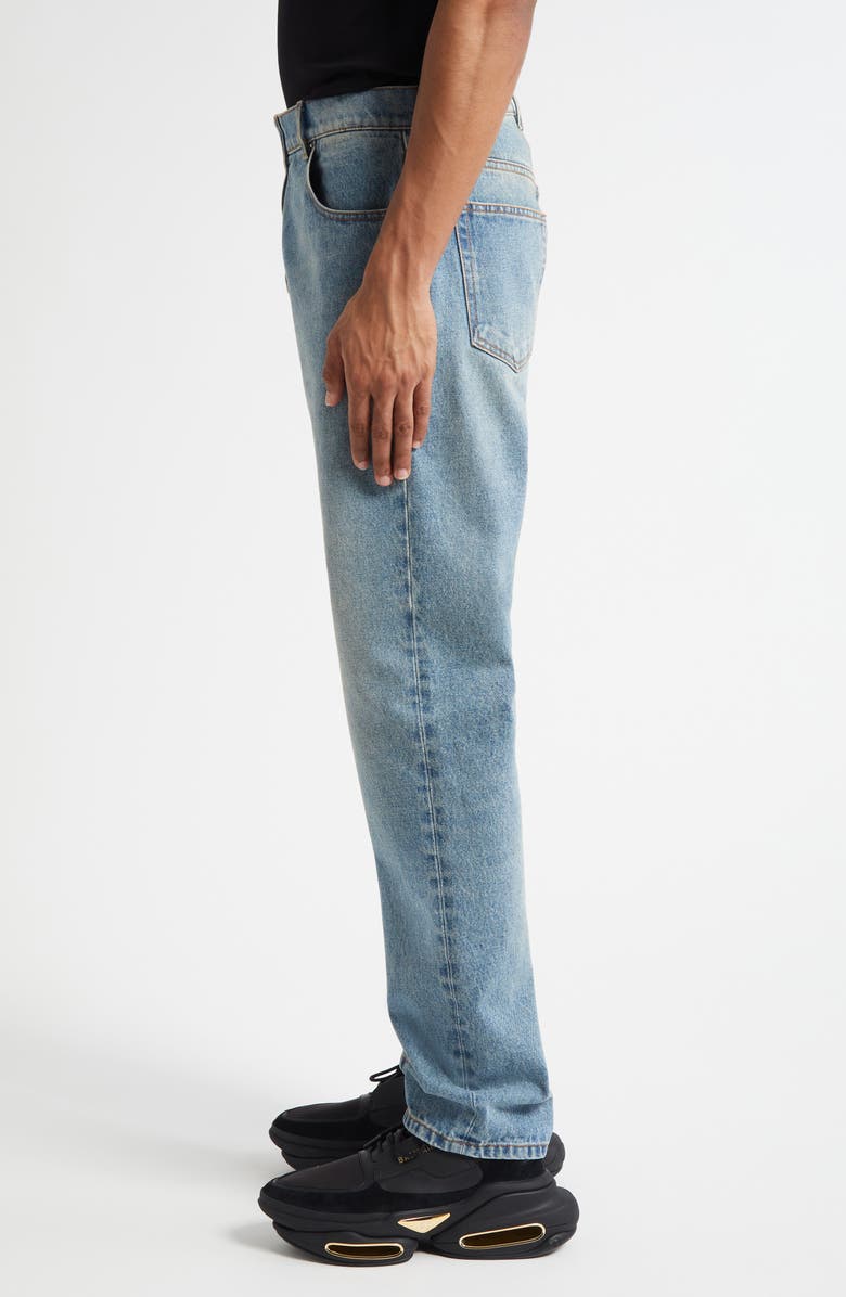 Balmain Regular Fit Straight Leg Jeans, Alternate, color, 6Aw Washed Blue Jean