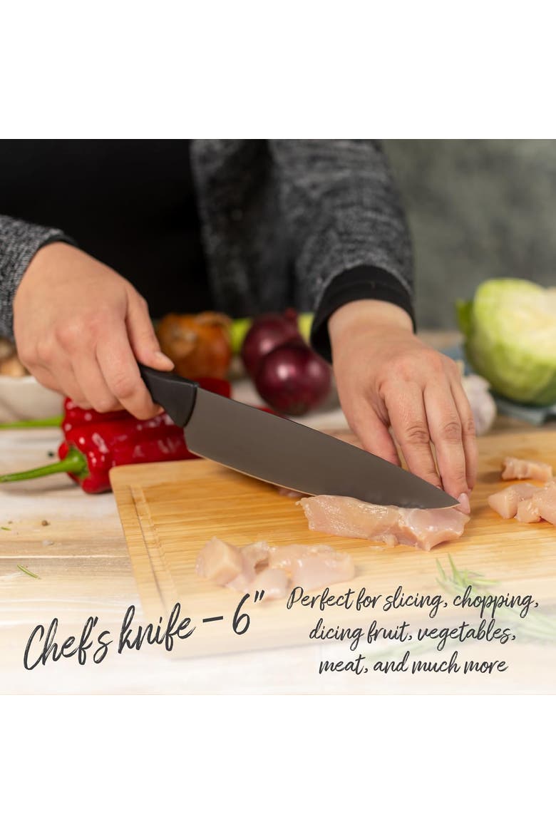 ICED Chef's Knife 6.3-Inch, Ice Hardened German Stainless Blade, Alternate, color, Black