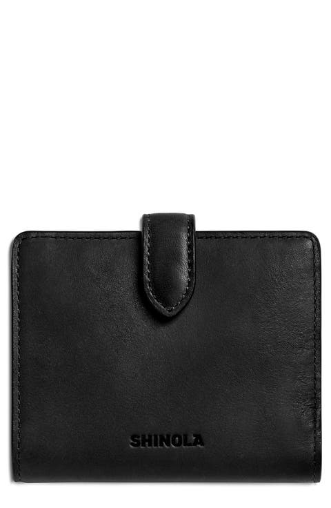 Small Leather Bifold Snap Wallet