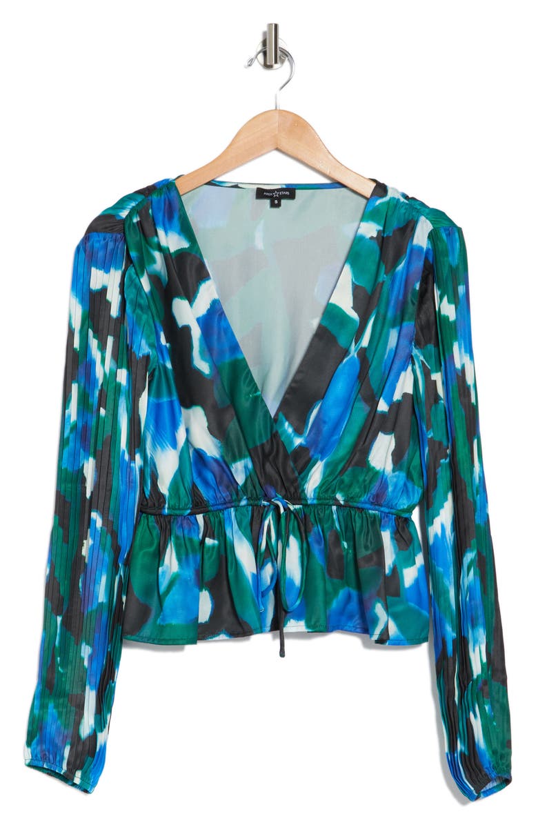 AREA STARS Alba Peplum Top, Alternate, color, Blue