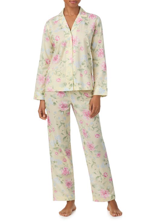 Floral Cotton Blend Pajamas