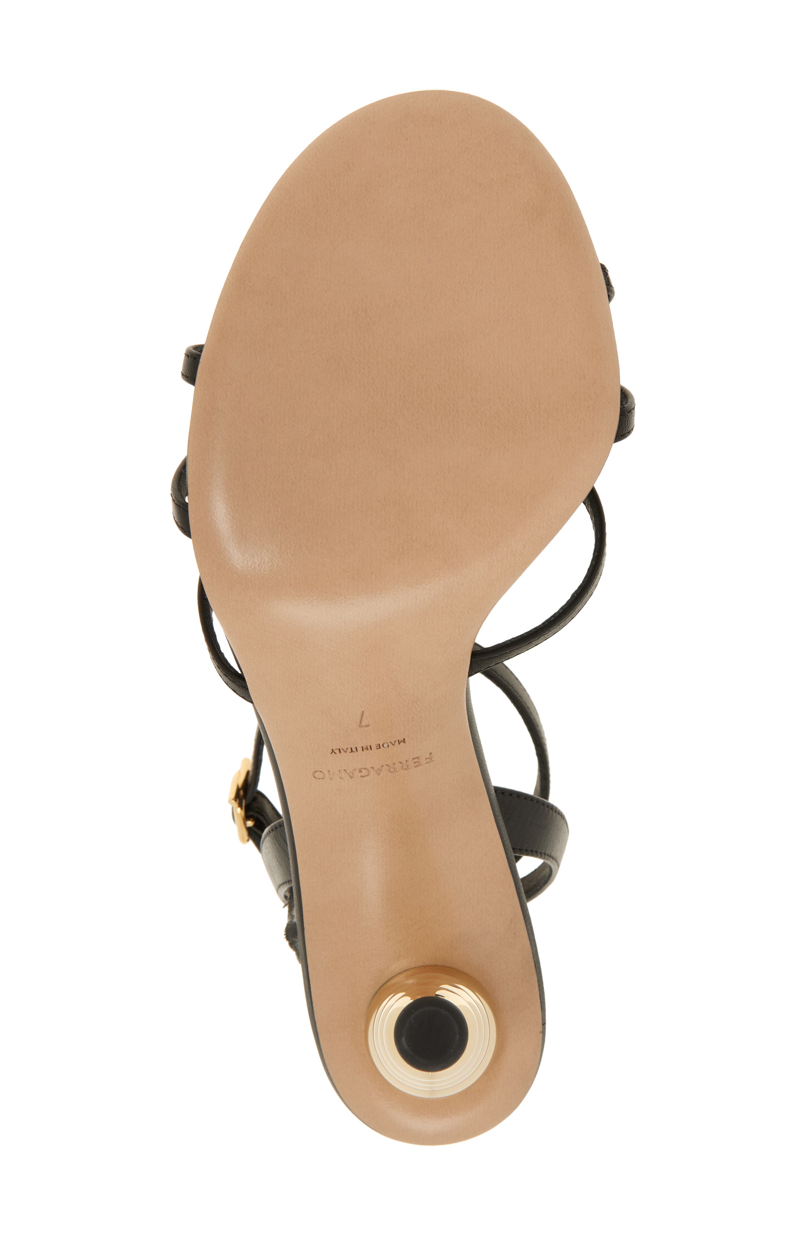 FERRAGAMO Karina Sphere Sandal, Alternate, color, Nero