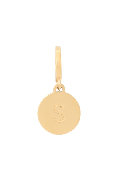Kate Spade New York Mini S Charm In Gold