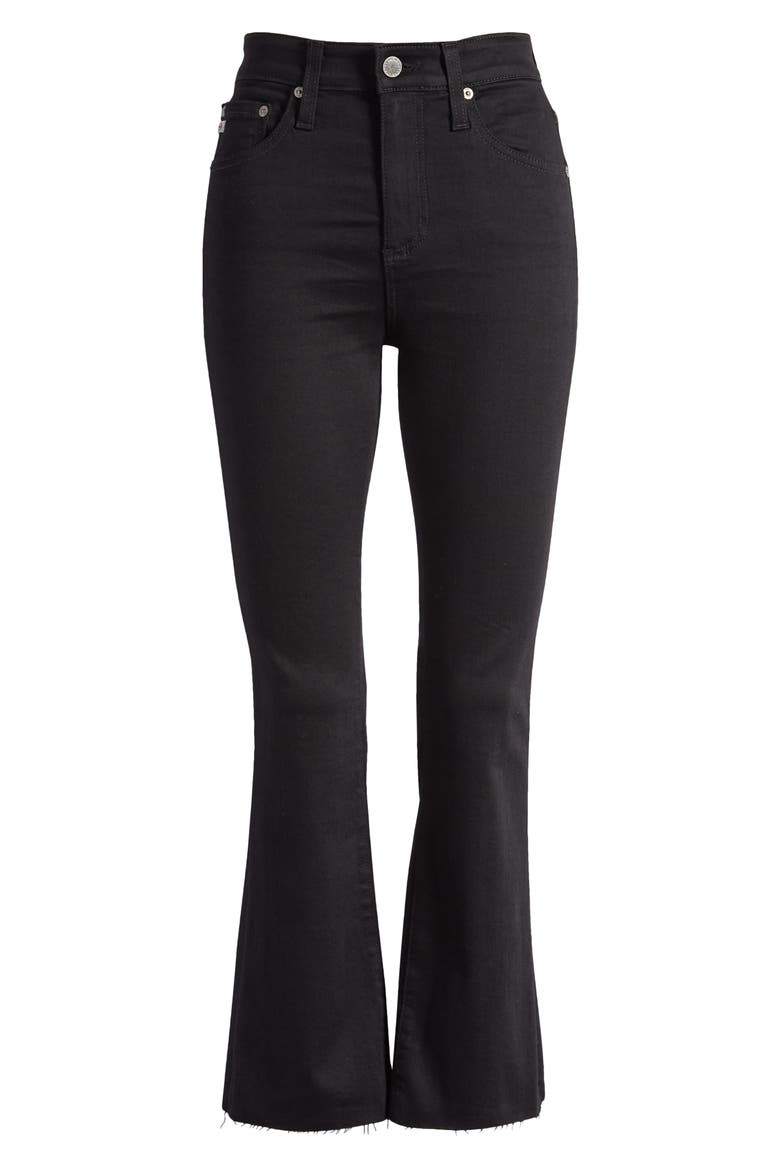 Farrah Raw Hem High Waist Ankle Bootcut Jeans, Alternate, color, 1 YEAR COVERT