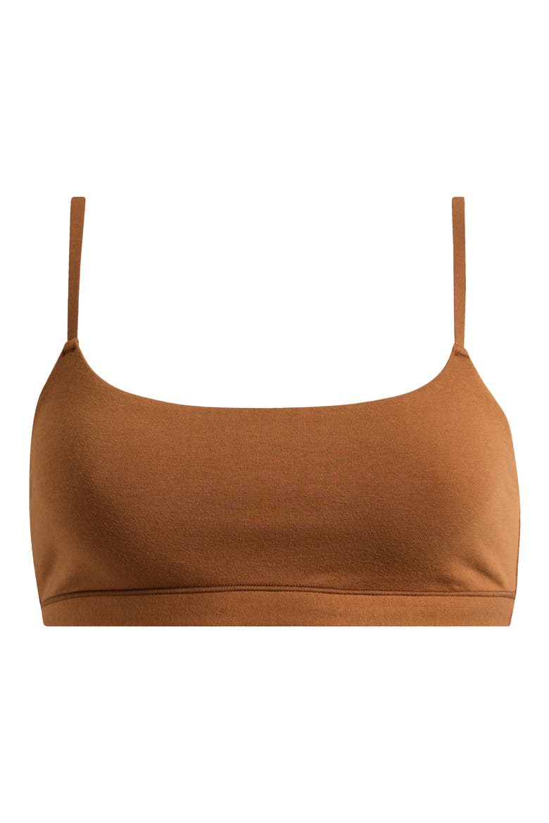 Stretch Cotton Jersey Scoop Bralette, Alternate, color, CHAI
