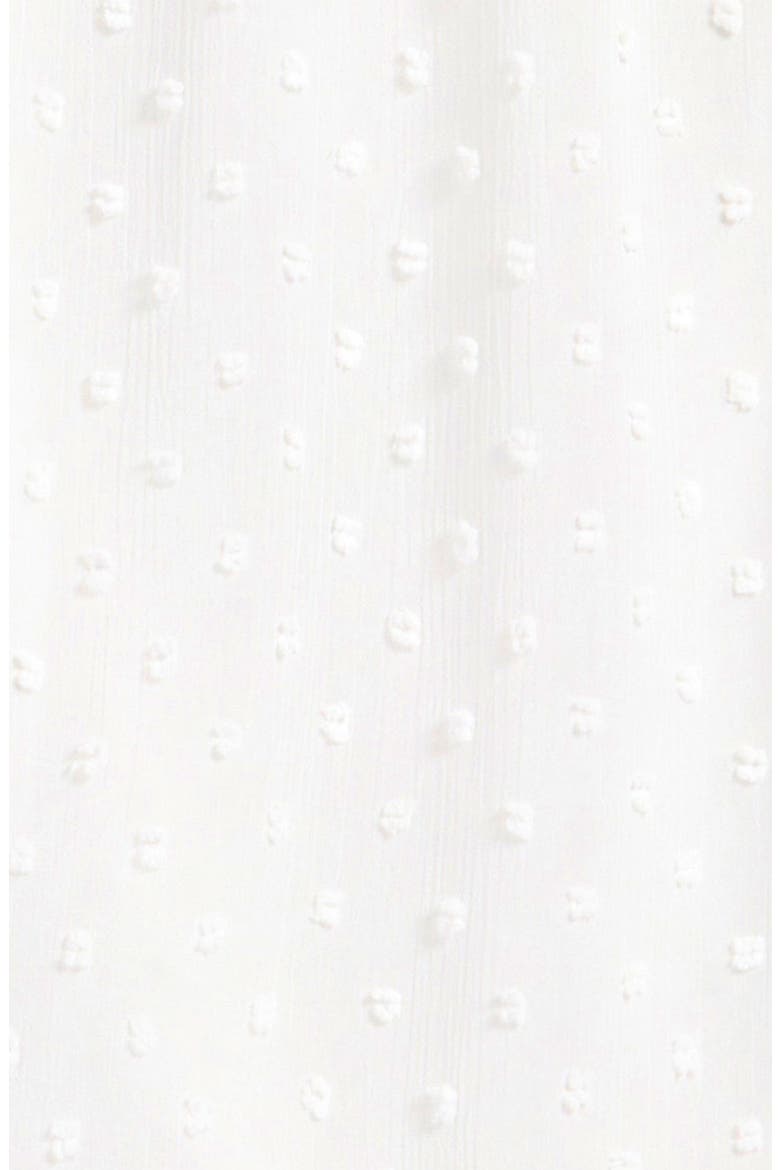 Kids' Twist Front Clip Dot Party Dress, Alternate, color, WHITE