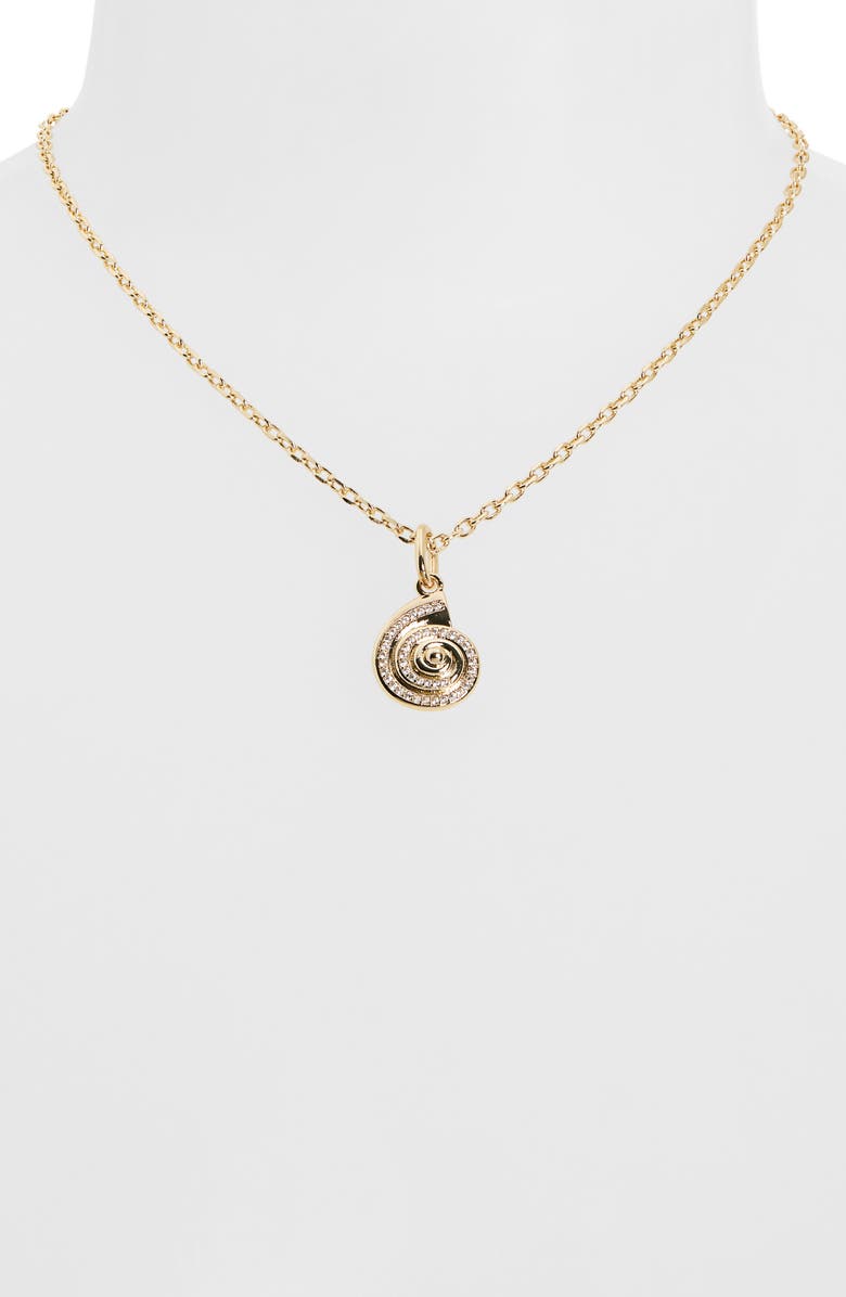Leith Nautilus Shell Pendant Necklace, Alternate, color, Clear- Gold