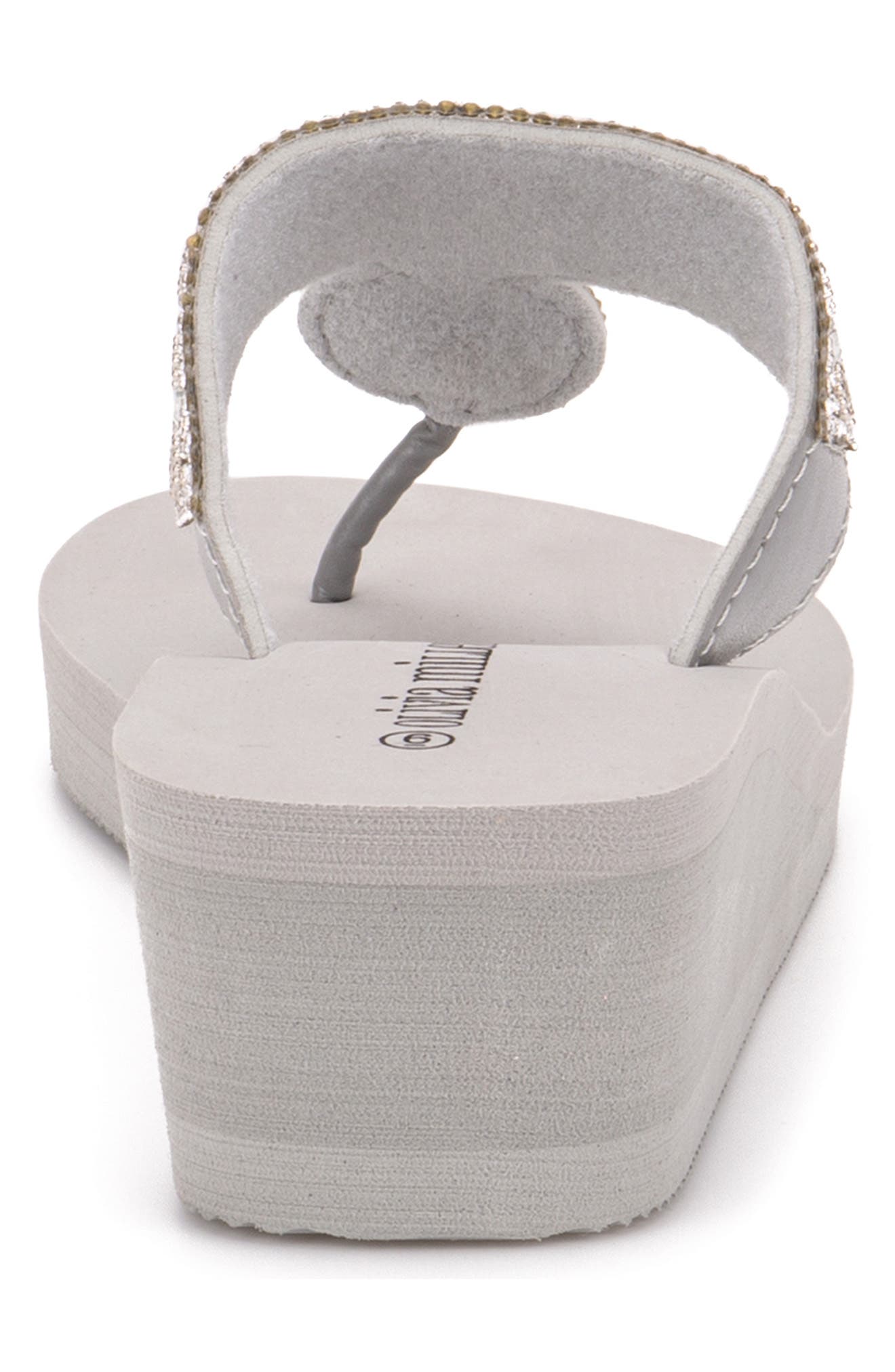 Batumi Wedge Thong Sandal, Alternate, color, GREY