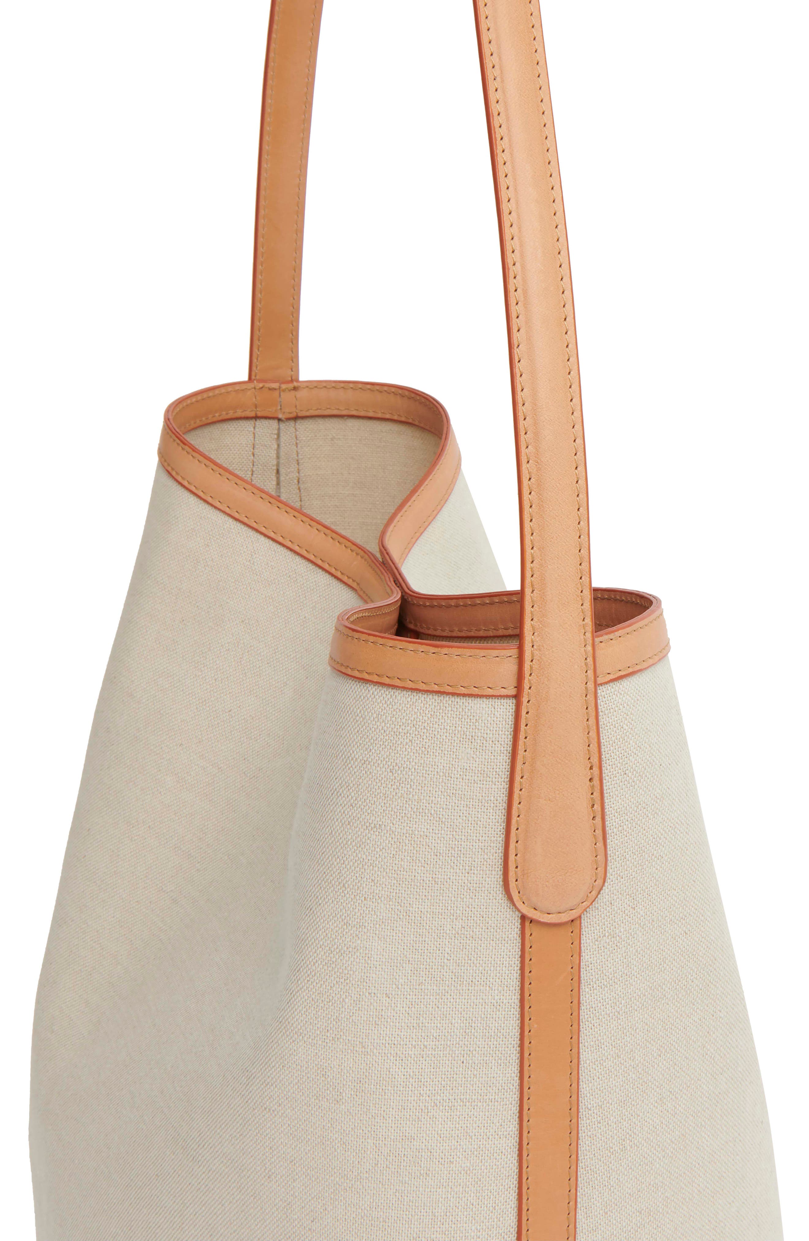 Mansur Gavriel Everyday Cabas Canvas & Leather Hobo Bag, Alternate, color, 