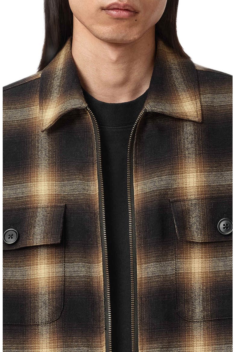 Mathers Plaid Zip Jacket, Alternate, color, TRAIL BROWN