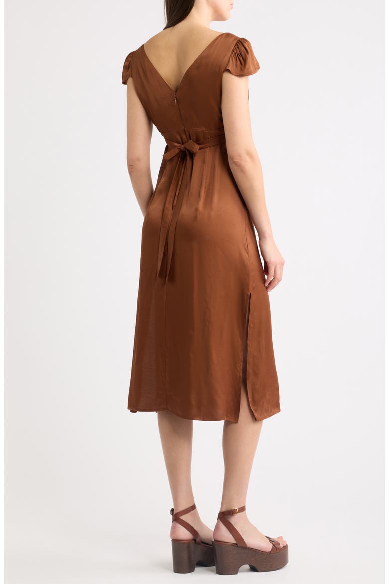 Rio Mixed Scarf Print Voile Dress, Alternate, color, BROWN