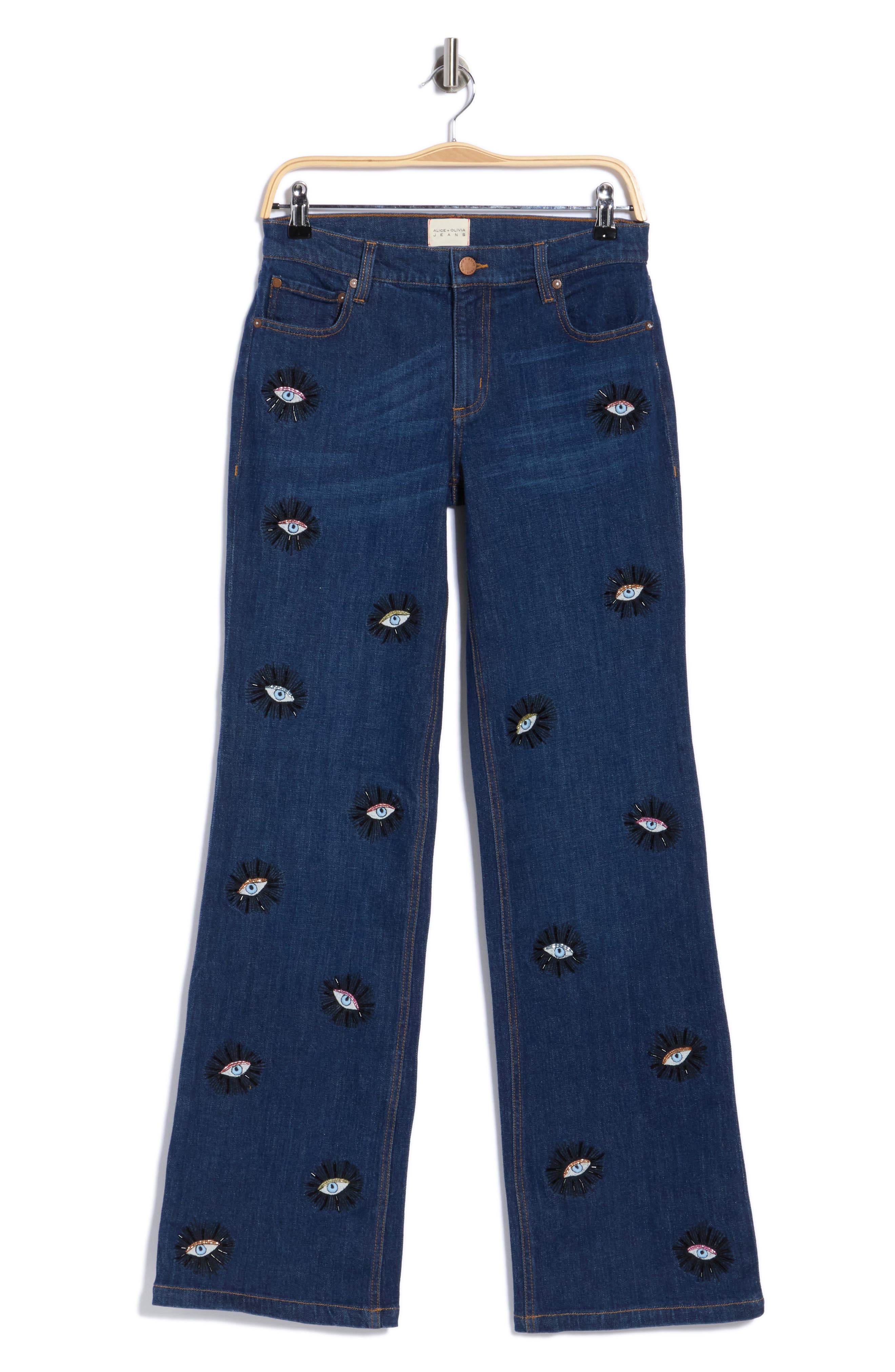 Roxie Embellished High Waist Flare Jeans