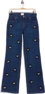 ALICE + OLIVIA Roxie Embellished High Waist Flare Jeans