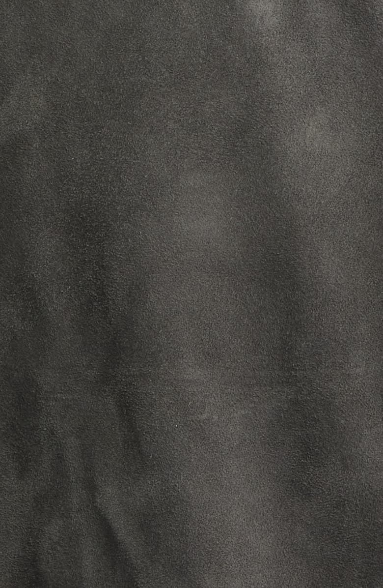 FRAME Suede Bomber Jacket, Alternate, color, Old Black