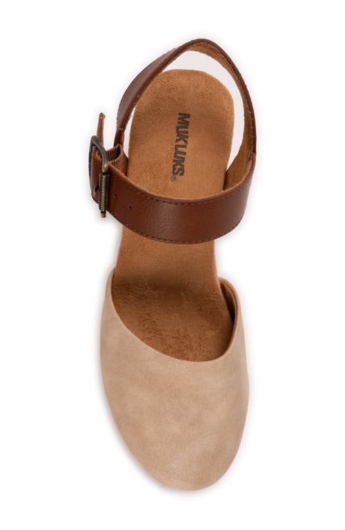 Muk Luks Merritt Quarter Strap Platform Pump In Brown