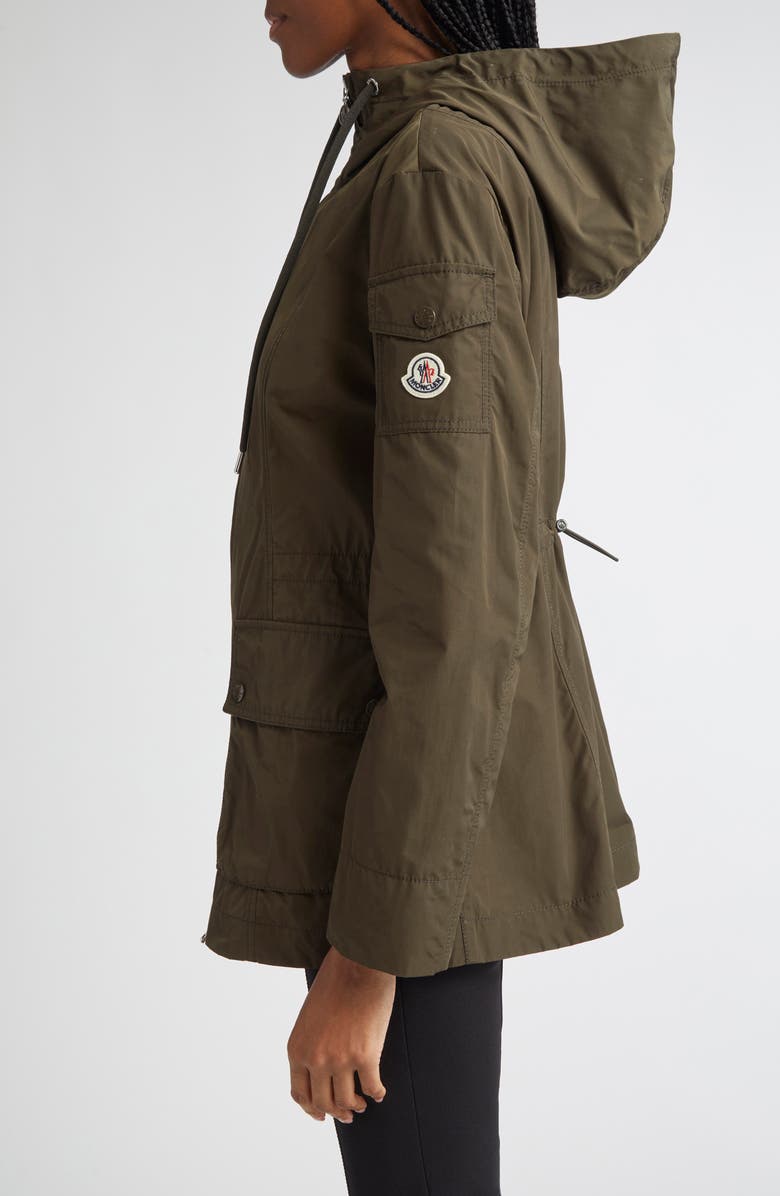 Moncler Leandro Short Parka, Alternate, color, Green