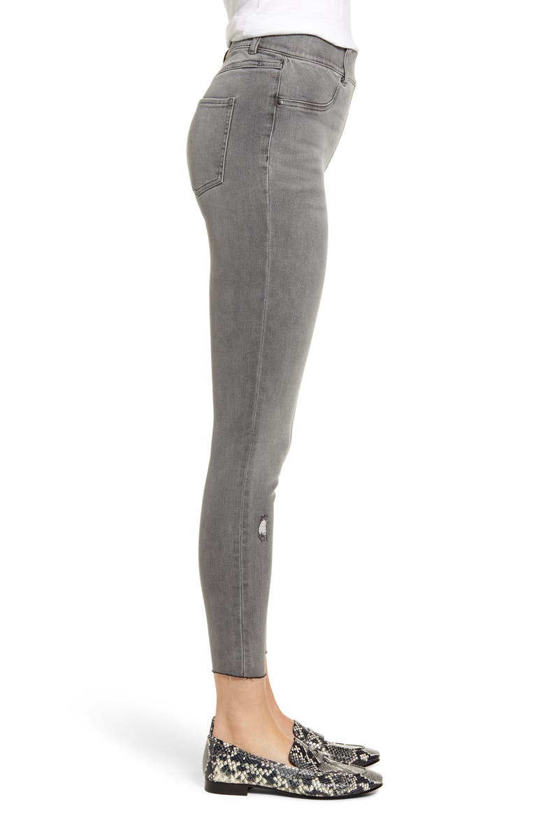 Distressed Ankle Skinny Jeans, Alternate, color, VINTAGE GREY
