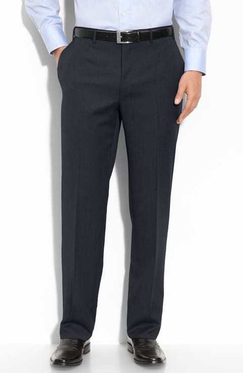 Wool Flat Front Trousers