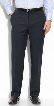 Canali Wool Flat Front Trousers