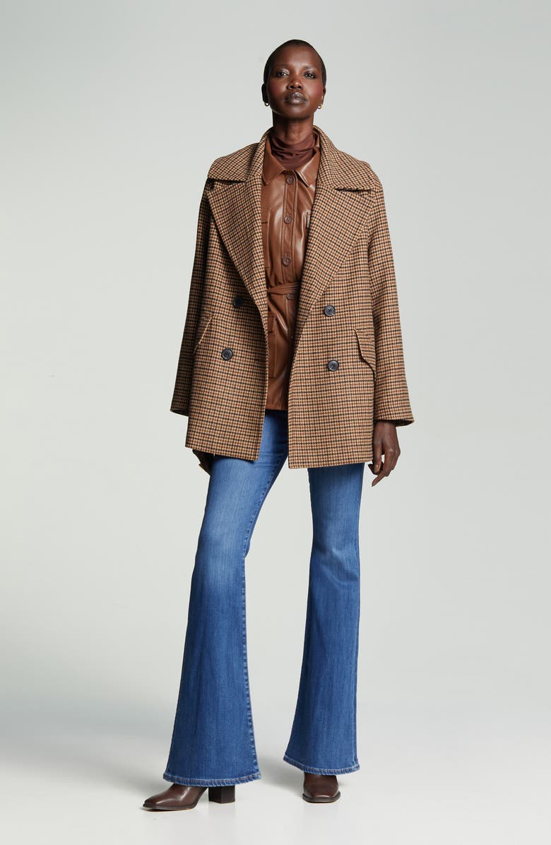 Nordstrom Short Herringbone Peacoat, Alternate, color, 